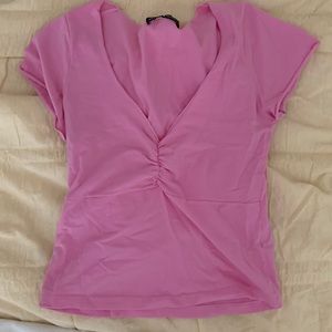 Pink Brandy Melville Cinched Tee